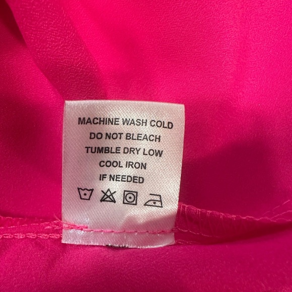 Tacera Sleeveless V Neck Shift Dress Hot Pink Relaxed Fit Womens Size Medium - Picture 11 of 14